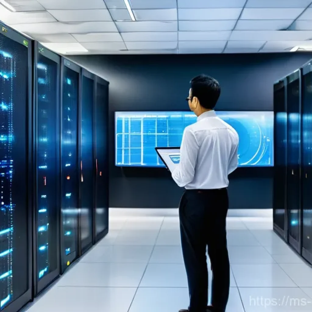 리눅스 시스템 관리 - **Prompt 1: The Digital Backbone of Malaysia**
    A wide shot of a futuristic and highly secure dat...