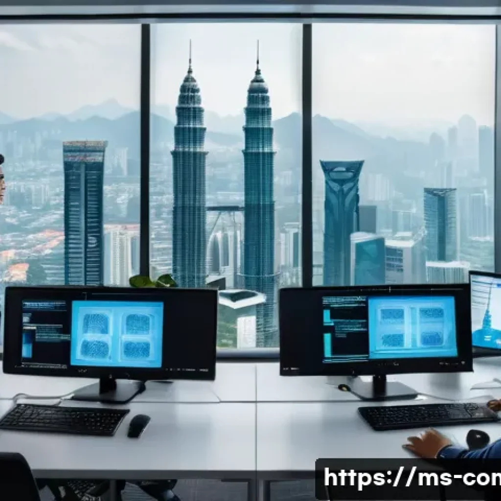 AI 알고리즘 구현 - A modern Malaysian AI research lab scene showcasing diverse engineers and data scientists collaborat...